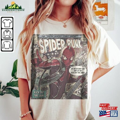 Spider Punk Comic Shirt Man Across The Hoodie T-Shirt