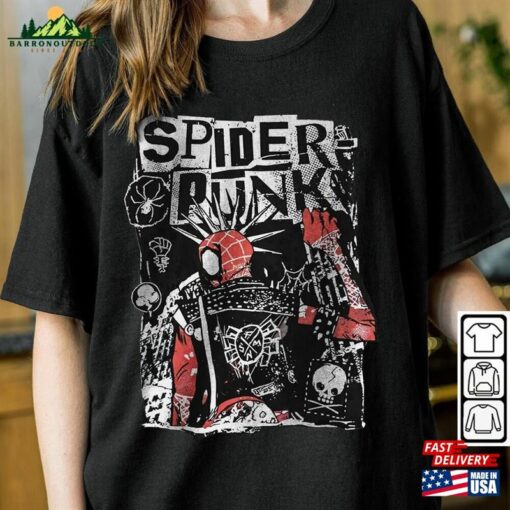 Spider Punk Comic Shirt Man Across The Hoodie Unisex