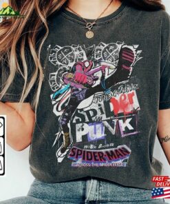 Spider Punk Comic Shirt Man Across The T-Shirt Classic Spider Punk Comic Shirt Man Across The T-Shirt Classic