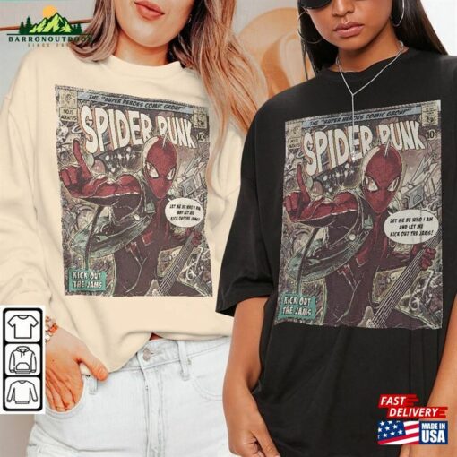 Spider Punk Comic Shirt Man Across The T-Shirt Hoodie