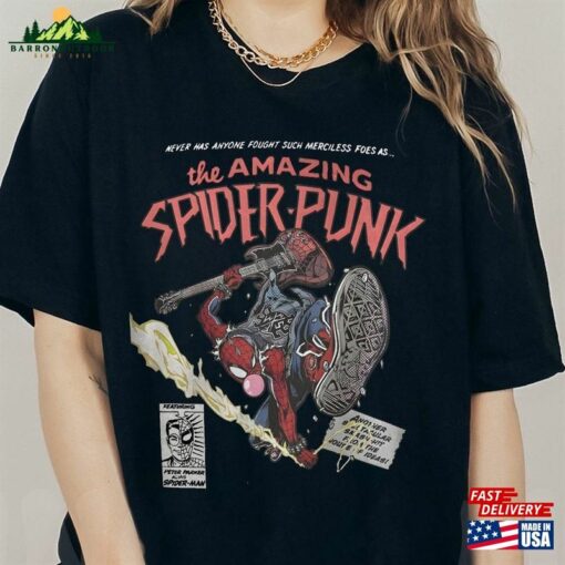 Spider Punk Shirt Man Across The Verse Tee T-Shirt Sweatshirt