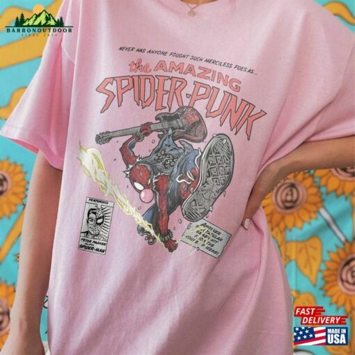 Spider Punk Shirt Man Across The Verse Tee T-Shirt Sweatshirt