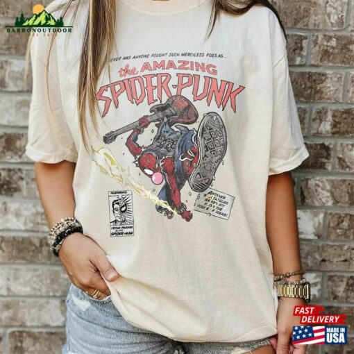 Spider Punk Shirt Man Across The Verse Tee T-Shirt Sweatshirt