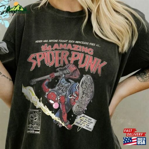 Spider Punk Shirt Marvel Comfort Colors Hoodie Classic