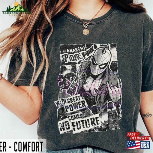 Spider Punk With Great Power Comfort Colors Shirt Retro Sweatshirt Classic