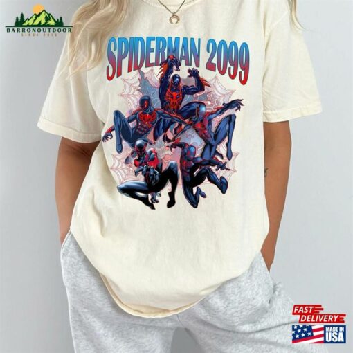 Spiderman 2099 Shirt Retro Spider Punk Spiderverse T-Shirt Classic