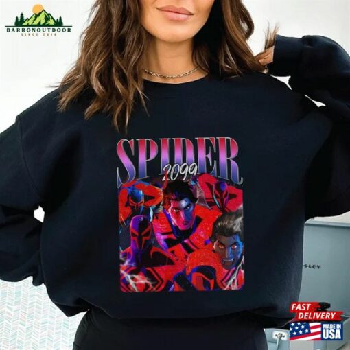 Spiderman 2099 Vintage Shirt Spider Man Across The T-Shirt Hoodie