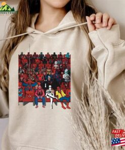 Spiderman Group Watching Movie Meme Hoodie Spider Man Across The Classic T-Shirt