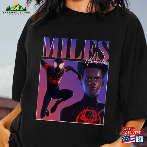 Spiderman Miles Morales Vintage Shirt Spider Man Across The Classic Sweatshirt