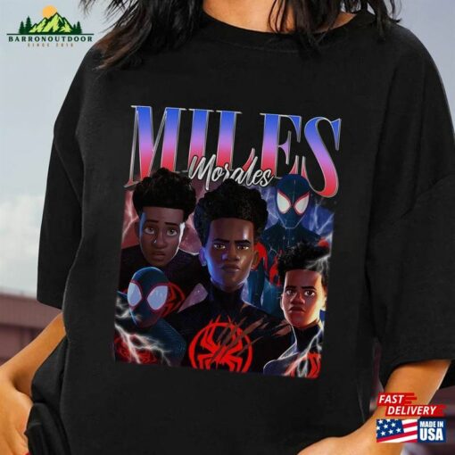 Spiderman Miles Morales Vintage Shirt Spider Man Across The Hoodie Unisex