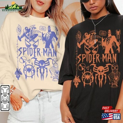 Spidey 2099 Movie Doodle Art Shirt Vintage 90S Merch Tee Graphic Hoodie Sweatshirt