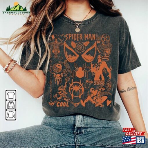 Spidey 2099 Movie Doodle Art Shirt Vintage 90S Merchs Tees Graphic T-Shirt Hoodie