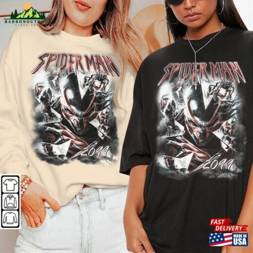 Spidey 2099 Movie Shirt Retro Spider Man Vintage 90S Y2k Classic T-Shirt