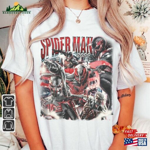 Spidey 2099 Movie Shirt Retro Spider Man Vintage 90S Y2k Sweatshirt Classic