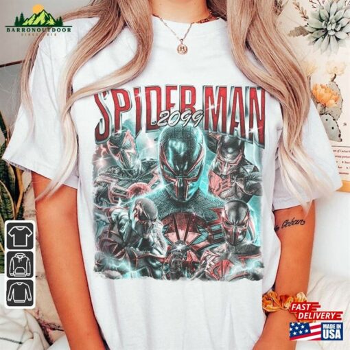 Spidey 2099 Movie Shirt Retro Spider Man Vintage 90S Y2k Sweatshirt Hoodie Classic