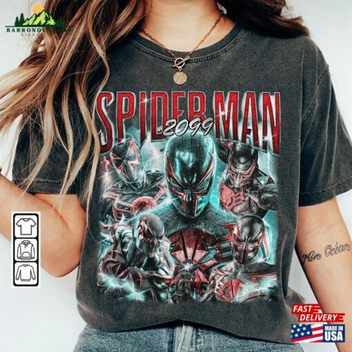 Spidey 2099 Movie Shirt Retro Spider Man Vintage 90S Y2k Sweatshirt Hoodie Classic