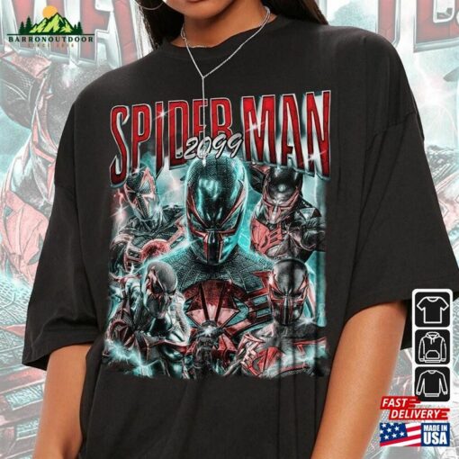 Spidey 2099 Movie Shirt Retro Spider Man Vintage 90S Y2k Sweatshirt Hoodie Classic