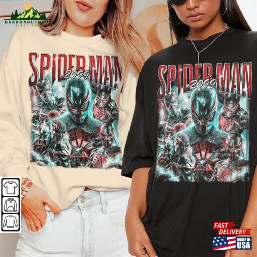 Spidey 2099 Movie Shirt Retro Spider Man Vintage 90S Y2k Sweatshirt Unisex Classic