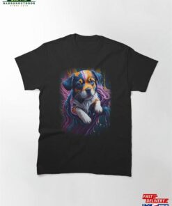 Splash Art Of A Cute Colorful Cosmic Puppy Classic T-Shirt Sweatshirt