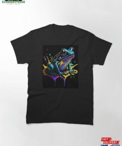 Splash Art Of A Cute Colorful Frog Classic T-Shirt Hoodie