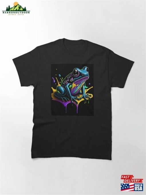 Splash Art Of A Cute Colorful Frog Classic T-Shirt Hoodie