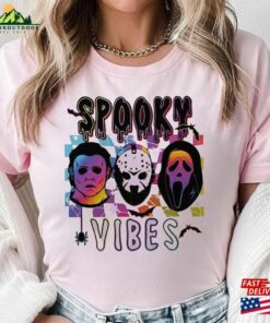 Spooky Vibes Shirt Horror Movie Halloween Vintage Season T-Shirt Hoodie