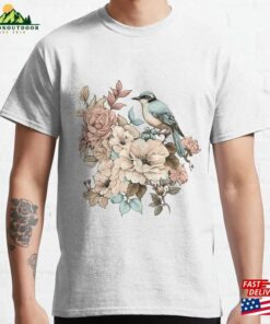 Spring Vintage Flower With Baby Bluebird Classic T-Shirt Sweatshirt Spring Vintage Flower With Baby Bluebird Classic T-Shirt Sweatshirt