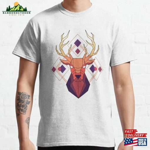 Stag Rising Sun Geometric Series Classic T-Shirt Unisex Sweatshirt