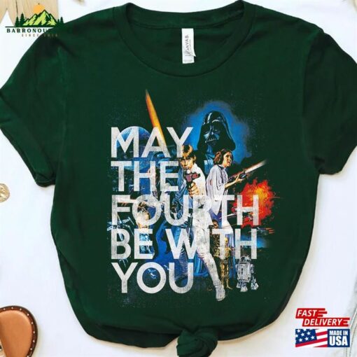 Star Wars May The Fourth Be With You Vintage Movie Poster Shirt Galaxy Sweatshirt Hoodie