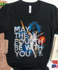 Star Wars May The Fourth Be With You Vintage Movie Poster Shirt Galaxy Sweatshirt Hoodie