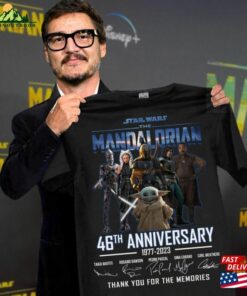 Star Wars The Mandalorian 46Th Anniversary 1977 2023 Thank You For Memories Signatures Shirt Gift Fan Classic T-Shirt