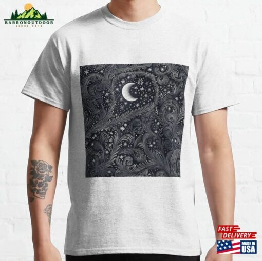 Stars And A Half Moon Classic T-Shirt Hoodie