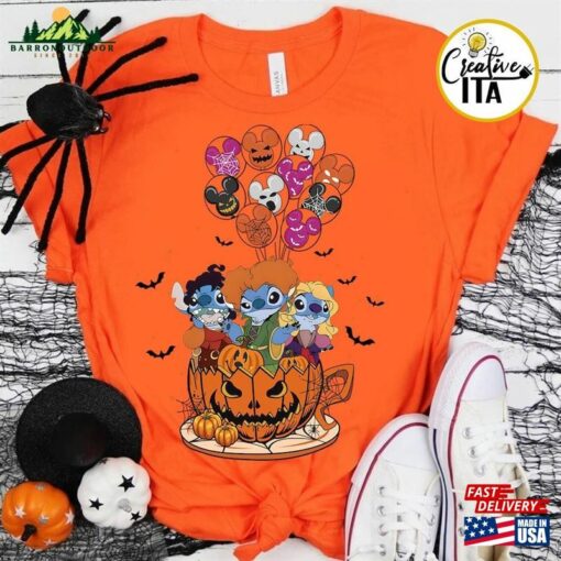 Stitch Hocus Pocus T-Shirt Sanderson Sisters Shirt Disney Halloween Shirts Sweatshirt