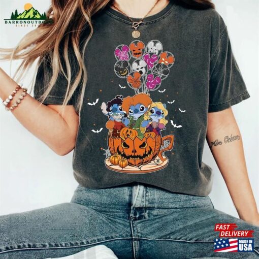 Stitch Hocus Pocus T-Shirt Sanderson Sisters Shirt Disney Halloween Shirts Sweatshirt