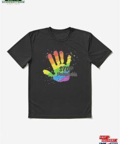 Stop Homophobia Gay Lgbt T-Shirt Design 2023 Active Unisex Classic