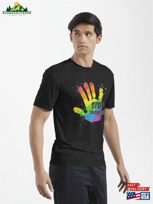 Stop Homophobia Gay Lgbt T-Shirt Design 2023 Active Unisex Classic