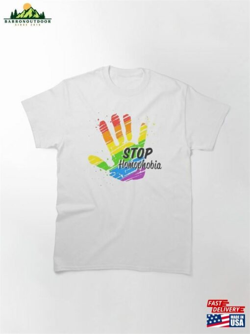 Stop Homophobia Gay Lgbt T-Shirt Design 2023 Classic Unisex Sweatshirt