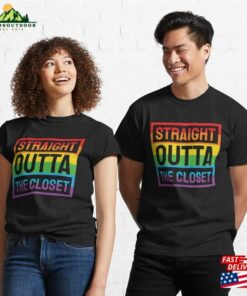 Straight Outta The Closet Lgbtq Pride Classic T-Shirt Unisex