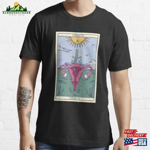 Strength Tarot Card Uterus Feminist Essential T-Shirt Unisex Sweatshirt