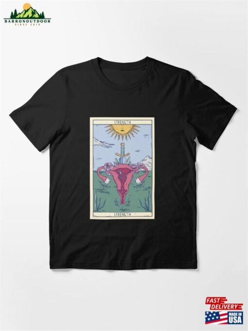 Strength Tarot Card Uterus Feminist Essential T-Shirt Unisex Sweatshirt