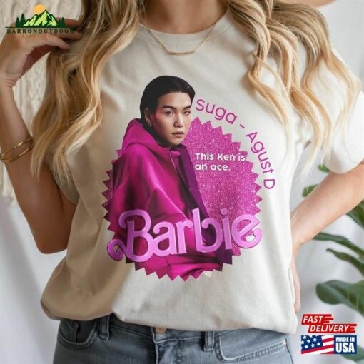 Suga Kpop Shirt Bts Sweatshirt Agust D Barbie Vintage Retro Graphic Tee Music Unisex Gifts Fan Hoodie