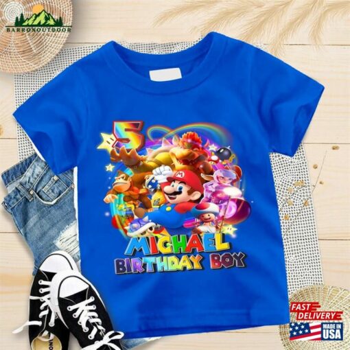 Super Mario Bros Birthday Shirt Personalized Matching Family The Sweatshirt T-Shirt