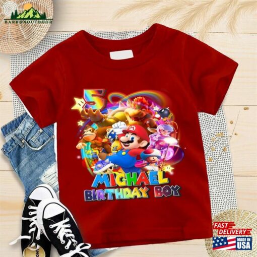 Super Mario Bros Birthday Shirt Personalized Matching Family The Sweatshirt T-Shirt