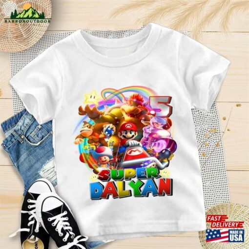 Super Mario Bros Birthday Shirt Personalized Matching Family The T-Shirt Sweatshirt