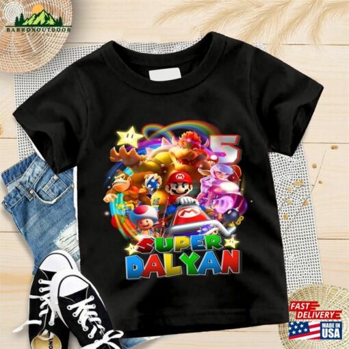 Super Mario Bros Birthday Shirt Personalized Matching Family The T-Shirt Sweatshirt