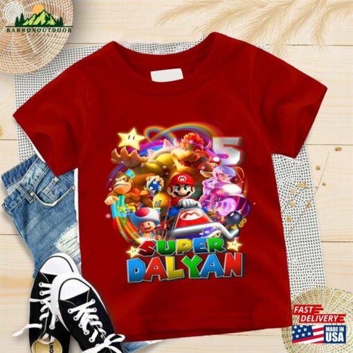 Super Mario Bros Birthday Shirt Personalized Matching Family The T-Shirt Sweatshirt