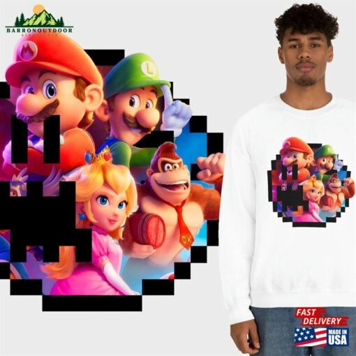 Super Mario Bros Movie Shirt Sweatshirt Official 2023 T-Shirt Unisex