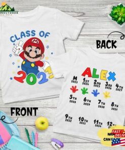 Super Mario Hand Print Graduation 2023 Shirt T-Shirt Classic