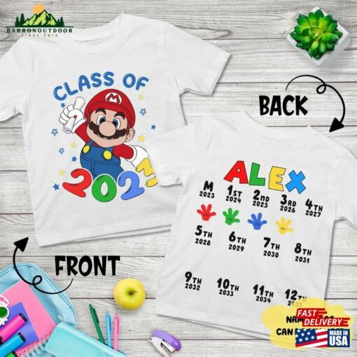 Super Mario Hand Print Graduation 2023 Shirt T-Shirt Classic