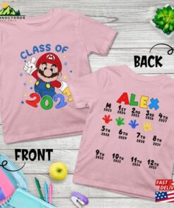 Super Mario Hand Print Graduation 2023 Shirt T-Shirt Classic 2 Super Mario Hand Print Graduation 2023 Shirt T Shirt Classic 3
